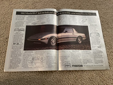 Vintage 1982 MAZDA RX-7 S B2000 SUNDOWNER PICKUP TRUCK PRINT AD 1980s 3-PAGE