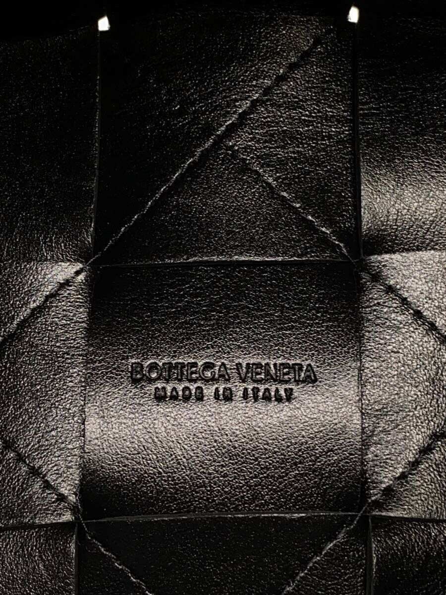 BOTTEGA VENETA shoulder bag sheep leather Black plain Used thumbnail 5