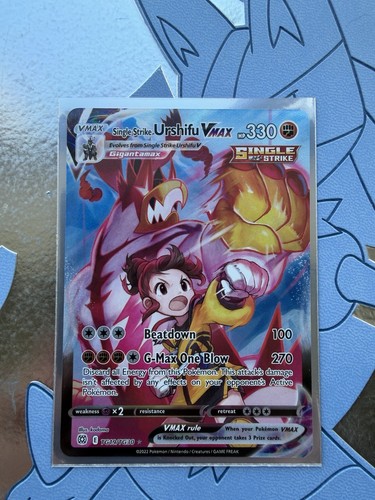Pokémon TCG SWSH Brilliant Stars Single Strike Urshifu VMAX TG19/TG30 Holo Card