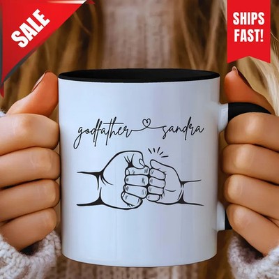 Personalized Godfather Mug Fathers Day Gift Custom Present For Him Idea Best