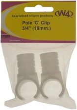 W4 Pole Clip 3/4inch - White, 2 Pack Part No 37666