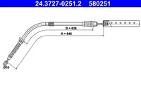 ATE Bremsseil Seilzug Feststellbremse 24.3727-0251.2 FüR Mini F56 F57 F55 Cooper