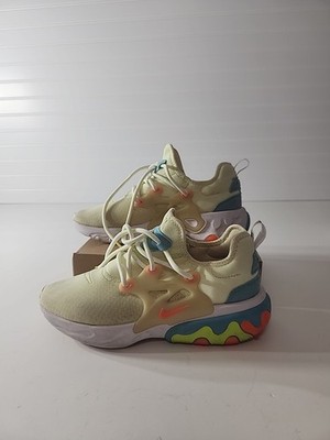 Nike React Presto Sneakers Neon Green Multi-Color Design. Size 9.5