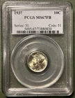 1937 Mercury Dime - PCGS MS-67 FB White