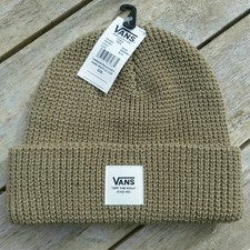 Genuine VANS Soft Knit Gothic Olive Patch Logo BEANIE Cuff Hat UNISEX vanbox