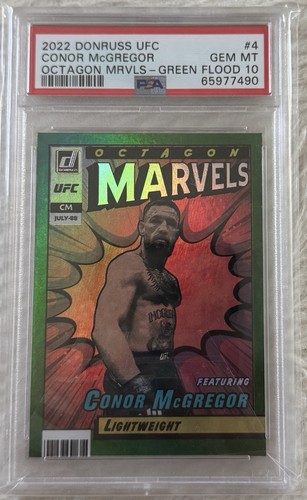 2022 Donruss UFC Octagon Marvels Green Flood Conor McGregor #4 PSA 10