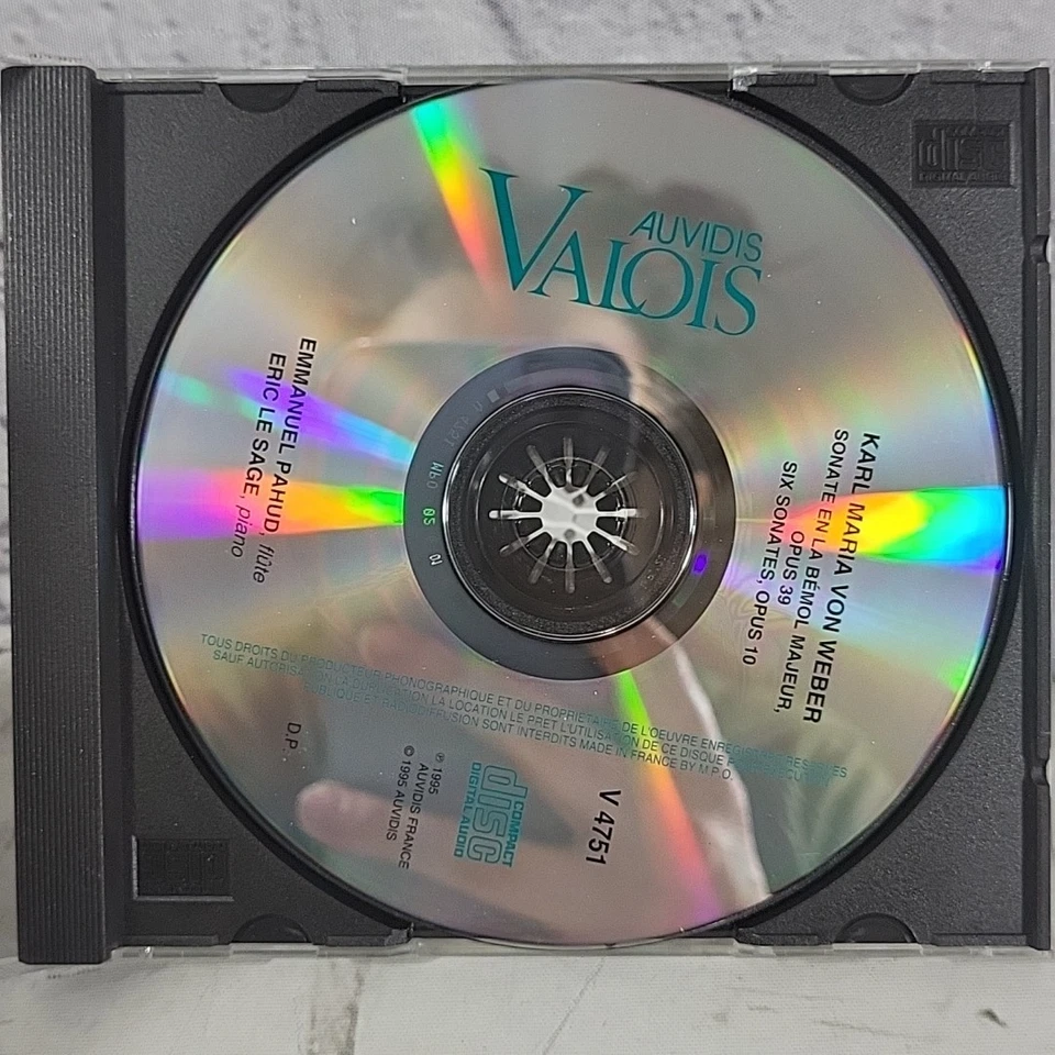 EMMANUEL PAHUD, ERIC LE SAGE - WEBER flute & piano sonatas VALOIS CD Foto 2 de 3