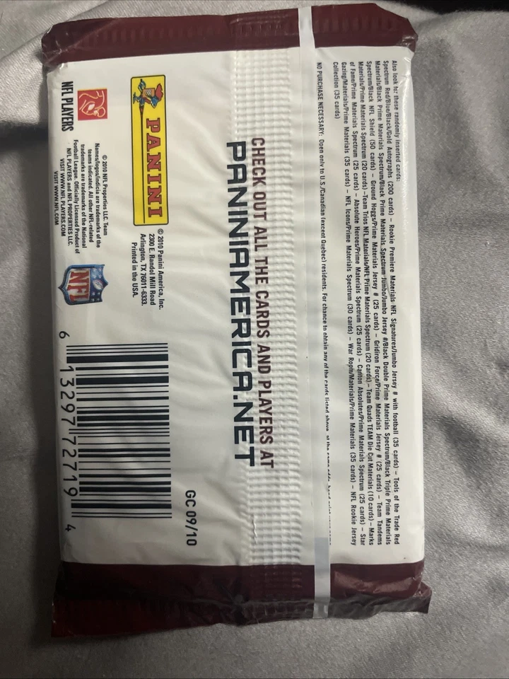 2010 Panini Football Absolute Memorabilia Relic/Relic HOT Pack Gronkowski,Tebow? - Image 2 of 2