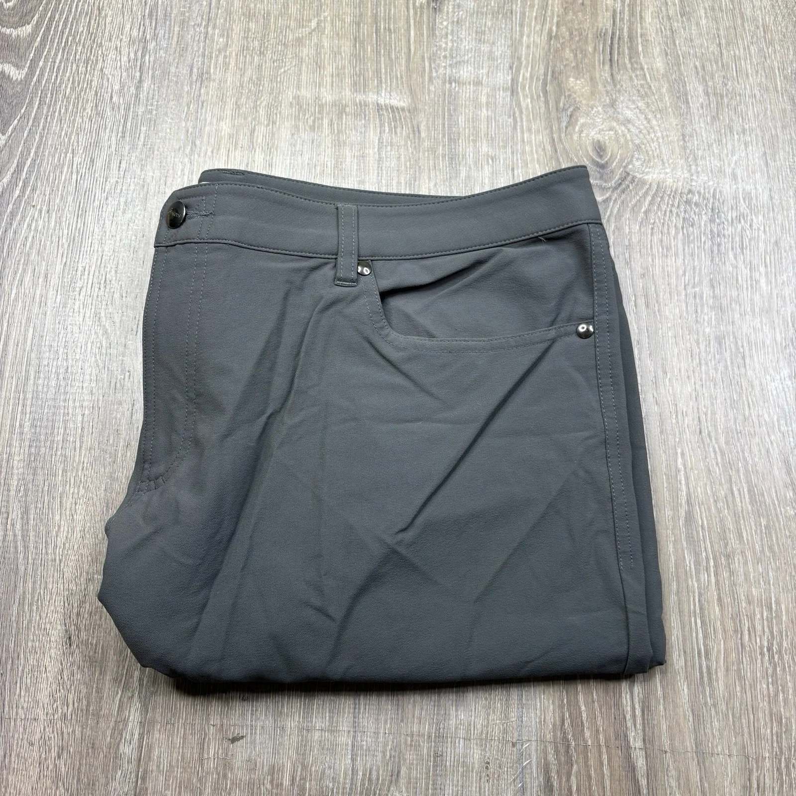 Olivers Gray Stretch Flat Front Outdoor Performance Golf Chino Pants Mens 40