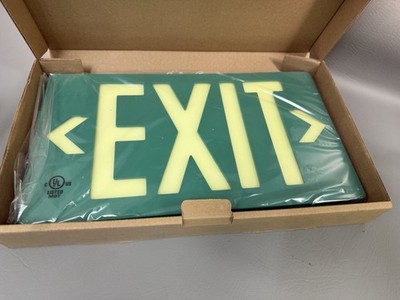 BRAND NEW EXIT Sign Dual-Lite Sempra SESGWE Green Die Cast Single Face