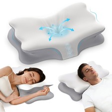 Cervical Pillow for Neck Pain Relief - Memory Foam Ergonomic Neck Support Pil...