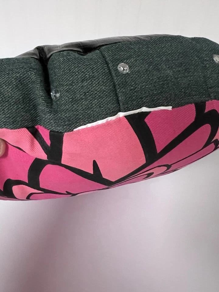 Hannah Montana Pillow Squishy Vinyl Record Pink Black Flower Sparkle Disney - Image 3 of 4