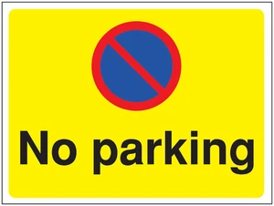 No Parking Self Adhesive Vinyl Sticker