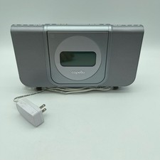Capello CR25 CD Player Dual Alarm Clock Radio AM/FM Silver