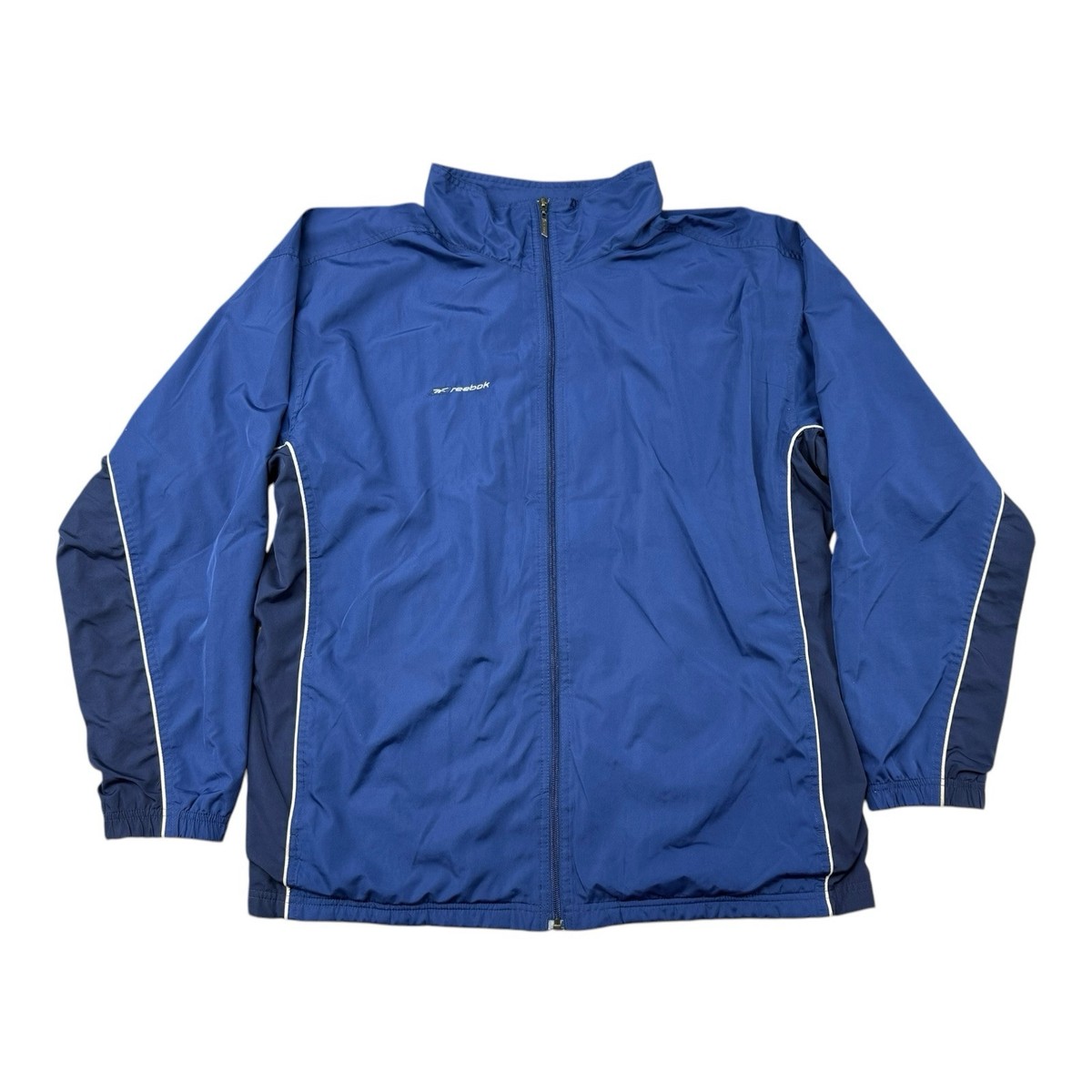 Vintage Reebok Lined Full Zip Mock Neck Windbreaker Jacket Men
