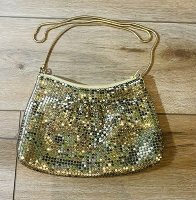 Regale Ltd Gold Mesh Evening Bag Purse Metal Mesh Shoulder Bag Chain Strap VTG
