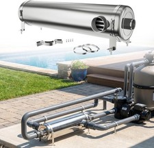 Pool W&auml;rmetauscher 60kW Edelstahl stromlos effiziente Heizung f&uuml;r mittelgro&szlig;e