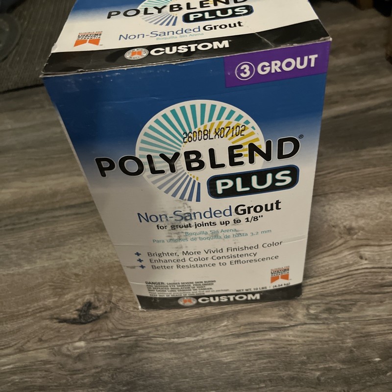 polyblend plus NON-SANDED grout  ARCTIC WHITE   10 lbs **NEW**