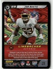2021 PANINI NFL FIVE #C75 JON BOSTIC SWIRL-O-RAMA WASHINGTON FOOTBALL TEAM