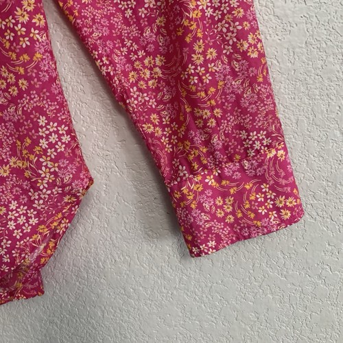 Xirena Beau Shirt Womens M Silk Cotton Floral Print Button Up Preppy Boho Pink - Picture 7 of 18