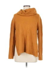 Olive and Oak Women Brown Turtleneck Sweater M