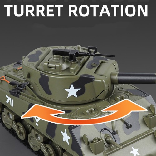 High Quality Alloy Model WWII USA M4 Sherman Medium Tank Model 1:35 Scale - Foto 13 di 16