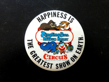 Vtg Ringling Bros. Barnum Bailey Circus Button Pinback Pin Greatest Show