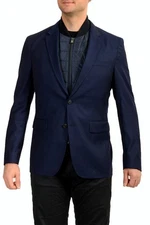 Hugo Boss Men's Hadik2 Slim Fit 100% Wool Blazer With Detachable Front Part Vest