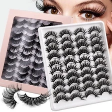 ​​20 Pairs False Eyelashes,Hard Stem Natural &Fluffy Wispy Voluminous Dramatic​​