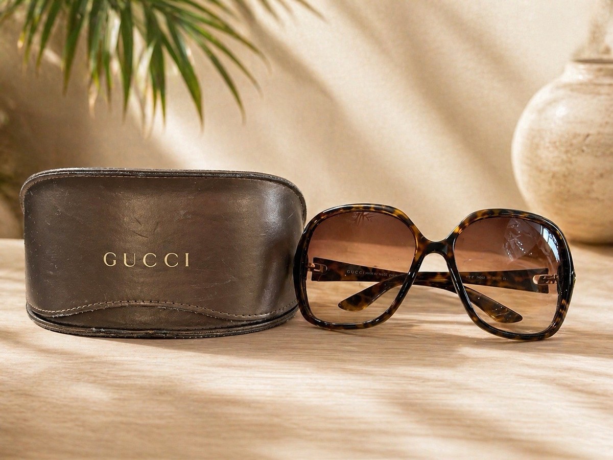 Gucci GG 3167/S Oversized Butterfly Sunglasses Tortoise Shell