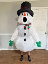 Inflatable Snowman Costume Spritz™ Adult Unisex Halloween Holiday  Winter Outfit