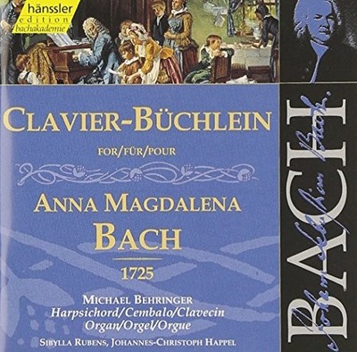 JOHANN SEBASTIAN BACH - Clavier Book For Anna Magdalena Bach 1725 - CD - NEW