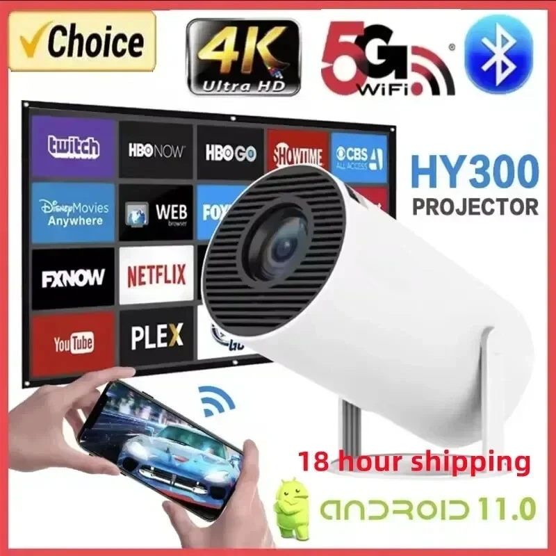 4K Mini Projector 10000 Lumen LED 1080P WiFi Bluetooth UHD Portable Home Theater - Image 4 of 4