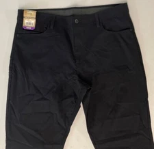 Weatherproof Vintage Men's Tech Pant Straight 5 Pocket 40x29 BLACK Flex Stretch