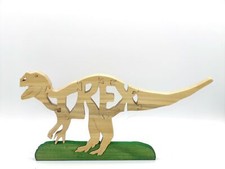 Wooden T-Rex Dinosaur Jigsaw Puzzle Handmade Puzzle