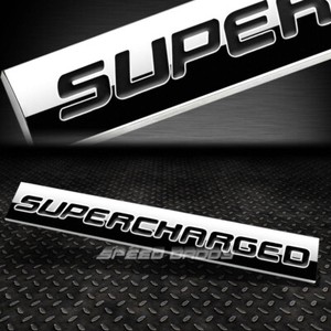 BUMPER STICKER METAL EMBLEM DECAL TRIM BADGE POLISHED BLACK TEXT SUPERCHARGED BUMPER STICKER METAL EMBLEM DECAL TRIM BADGE POLISHED BLACK TEXT SUPERCHARGED