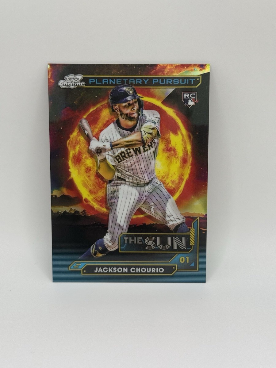 Topps Cosmic Chrome Jackson Chourio Planetary Pursuit Sun SP RC | eBay