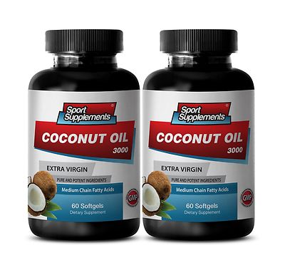 Essential Fatty Acids - Organic Coconut Oil 3000mg - Burn More Fat Caps  2B