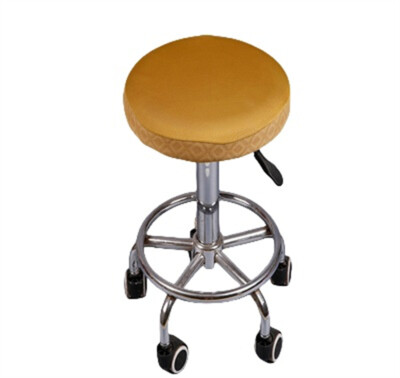Solid Plain Color Stretchy Chair Cover Round Bar Dining Seat Slipcover Protector