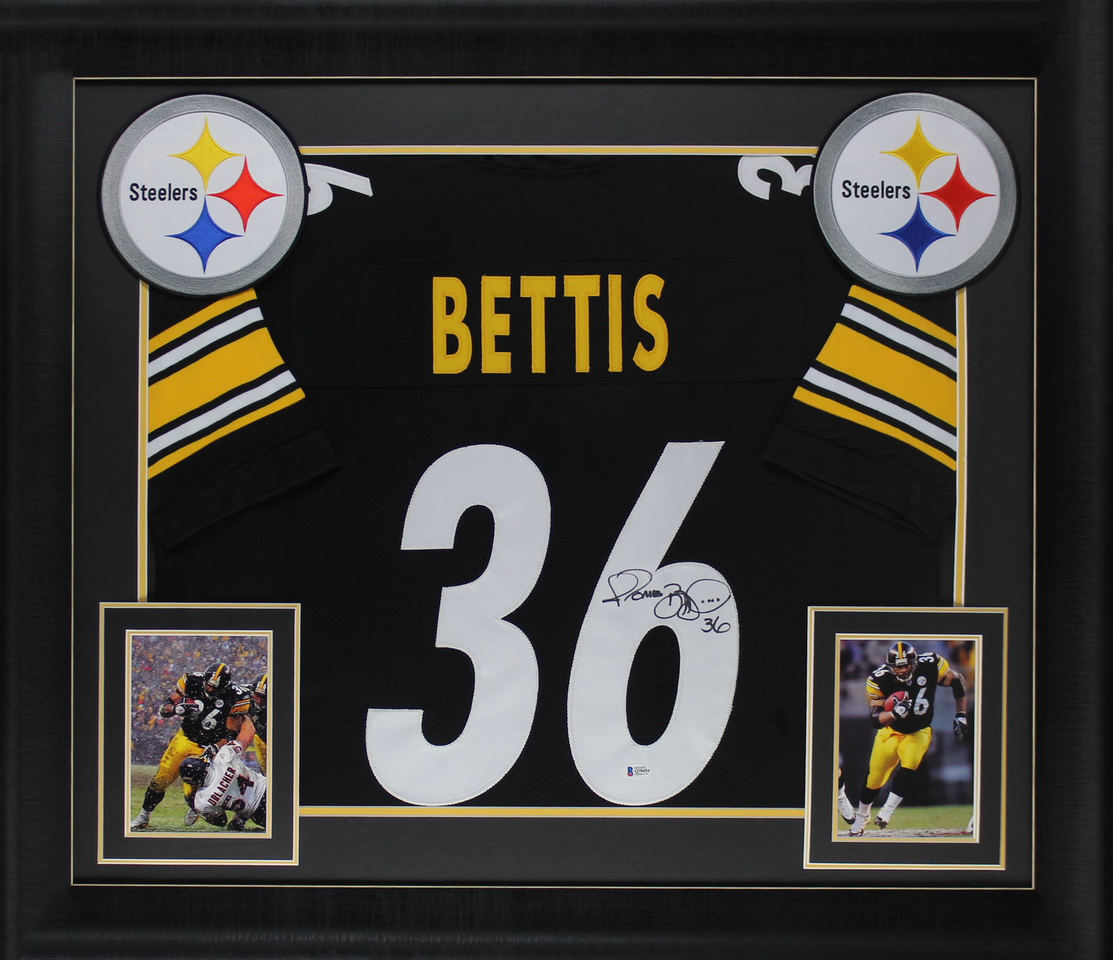 Jerome Bettis Autographed Signed Authentic Black Framed Pro Style Jersey Beckett 