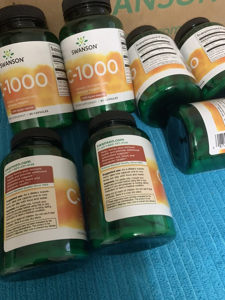 Cápsulas SWANSON VITAMINA C 1000mg con Rosa Cadera 90ct. NUEVO FRESCO. CAD: 06/2027 Foto 2 de 4