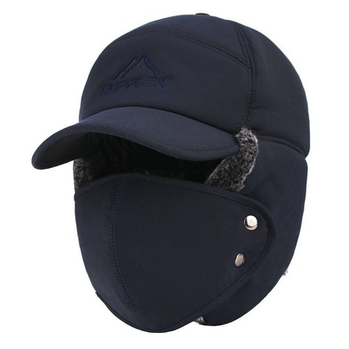 Men Women Winter Warm Knitted Hat Outdoor Snow Ski Ear Flap Mask Waterproof Cap - Picture 14 of 14