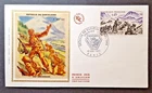 France First Day Cover: 25th Anniv of Resistance &Liberation, + Garigliano silk