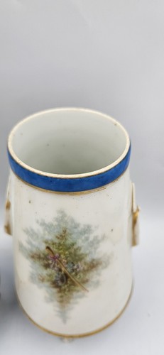 Pair Sevres Style Hand Painted Watteau Decoration Children Cherubs Vases READ - Picture 12 of 19