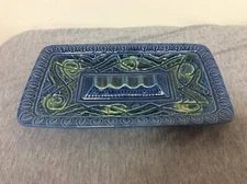 Vintage Ceramic Blue Mood Indigo Ashtray Nevco Japan