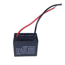 US Stock Ceiling Fan Capacitor CBB61 5uf 2 Wire