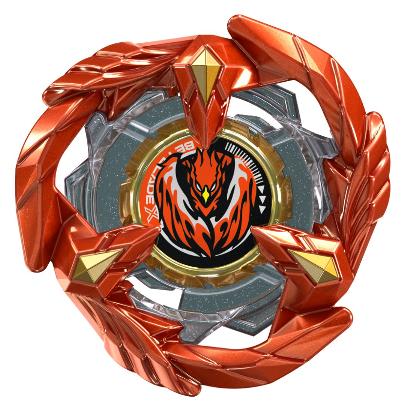 BEYBLADE X Phoenix Feather Metal Coat Orange Blade & Croco Crunchi