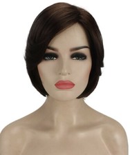 Mary - Wavy Kanekalon Synthetic Fiber Full Wig, 4.5 - 8.5", Chestnut Brown