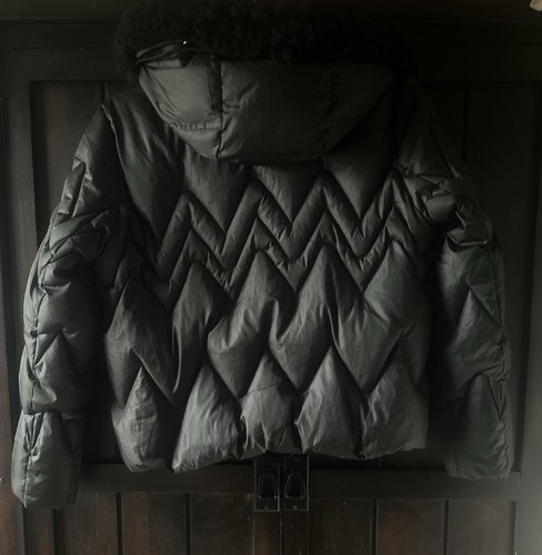 Coach Black Hooded Down / Feathers Short Coat Oversized Size XS ( 8-10) - Picture 5 of 17