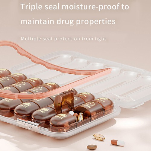 Weekly Pill Box Organizer 3/4 Times A Day 7 Day Organizer Case Medicine Stor GF